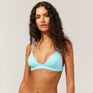 NWT Solid & Striped The Morgan Triangle Bikini Top Large